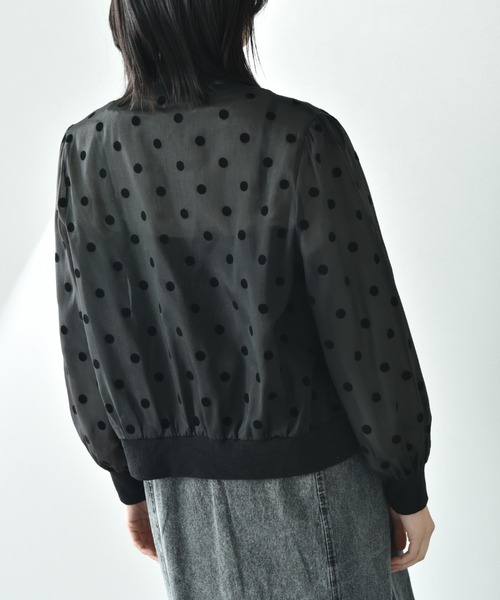 actuel（アクチュエル）の「【ａｃｔｕｅｌ】シアードットフロッキーＺＩＰブルゾン（ブルゾン・レディース・ブラック/グレー・FREE）」の20枚目の写真