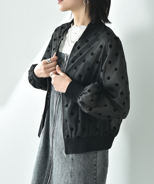 actuel（アクチュエル）の「【ａｃｔｕｅｌ】シアードットフロッキーＺＩＰブルゾン（ブルゾン・レディース・ブラック/グレー・FREE）」の21枚目の写真