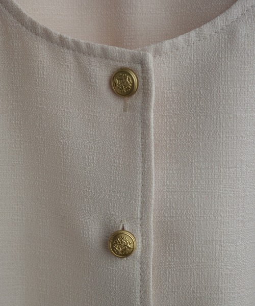 Louere（ルエレ）の「ゴールドボタンペプラムフリンジベスト（ベスト・レディース・ブラウン系その他/アイボリー/ブラック・X-LARGE/LARGE/MEDIUM/SMALL）」の10枚目の写真