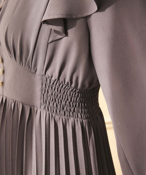 fifth（フィフス）の「フリルデザインパールボタンワンピース（ワンピース・レディース・ピンク/ブラック/チャコールグレー・M）」の17枚目の写真