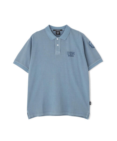 AVIREX（アヴィレックス）の「FADE WASH LAST CRUISE EMB POLO SHIRT / フェイドウォッシ ラストクルーズ 刺繍 ポロシャツ / AVIREX / アヴィレックス（ポロシャツ・メンズ・チャコールグレー/ホワイト系2/その他18・XL/2XL/L/M）」の6枚目の写真