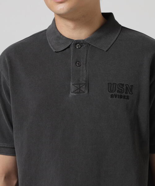 AVIREX（アヴィレックス）の「FADE WASH LAST CRUISE EMB POLO SHIRT / フェイドウォッシ ラストクルーズ 刺繍 ポロシャツ / AVIREX / アヴィレックス（ポロシャツ・メンズ・チャコールグレー/ホワイト系2/その他18・XL/2XL/L/M）」の14枚目の写真