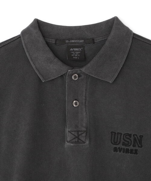 AVIREX（アヴィレックス）の「FADE WASH LAST CRUISE EMB POLO SHIRT / フェイドウォッシ ラストクルーズ 刺繍 ポロシャツ / AVIREX / アヴィレックス（ポロシャツ・メンズ・チャコールグレー/ホワイト系2/その他18・XL/2XL/L/M）」の21枚目の写真