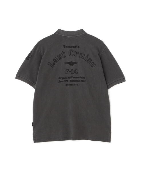 AVIREX（アヴィレックス）の「FADE WASH LAST CRUISE EMB POLO SHIRT / フェイドウォッシ ラストクルーズ 刺繍 ポロシャツ / AVIREX / アヴィレックス（ポロシャツ・メンズ・チャコールグレー/ホワイト系2/その他18・XL/2XL/L/M）」の3枚目の写真