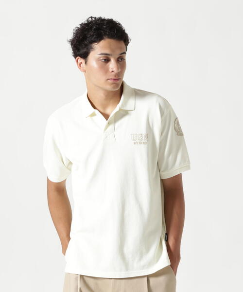 AVIREX（アヴィレックス）の「FADE WASH LAST CRUISE EMB POLO SHIRT / フェイドウォッシ ラストクルーズ 刺繍 ポロシャツ / AVIREX / アヴィレックス（ポロシャツ・メンズ・チャコールグレー/ホワイト系2/その他18・XL/2XL/L/M）」の4枚目の写真