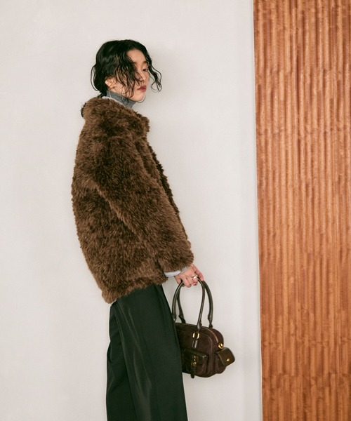 Shaggy fur coat / シャギーファーコート（カバーオール）｜Lutim by u