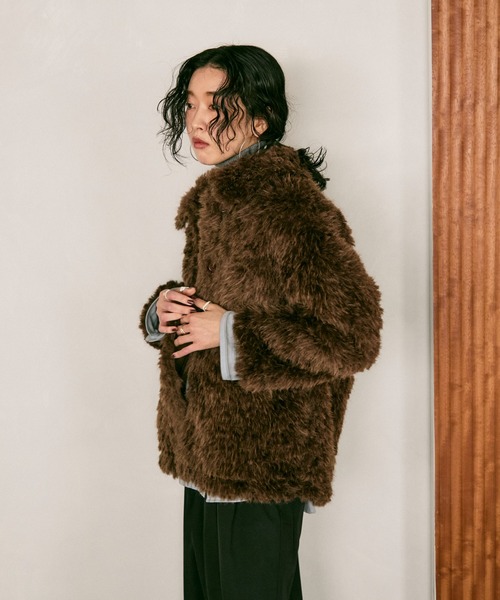 新品　Lutim by u シャギーファーコート Shaggy fur coat / シャギーファーコート（カバーオール