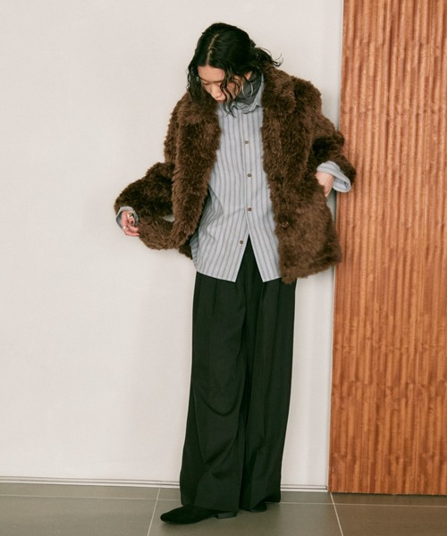 yello　エコファーコート BEARHUG yello ファーコート BEARHUGFAKEFURCOAT