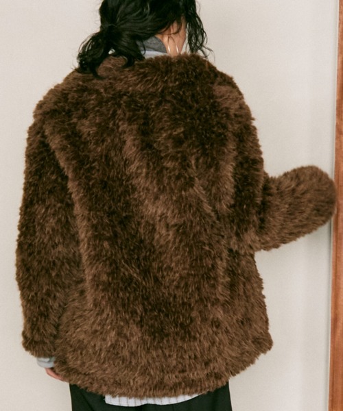 Shaggy fur coat / シャギーファーコート（カバーオール）｜Lutim by u