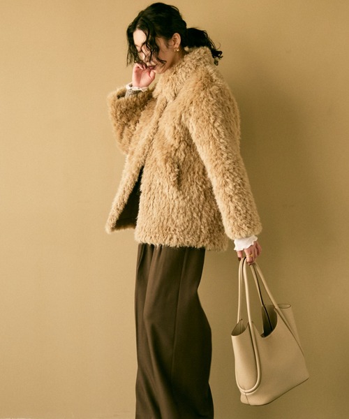 新品　Lutim by u シャギーファーコート Shaggy fur coat / シャギーファーコート（カバーオール