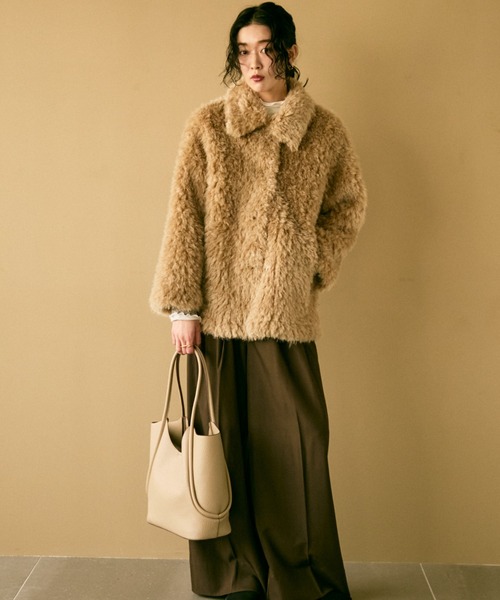 新品 Lutim by u シャギーファーコート Shaggy fur coat / シャギーファーコート(カバーオール