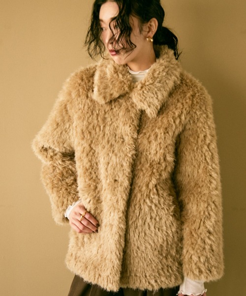 セール】Shaggy fur coat / シャギーファーコート（カバーオール