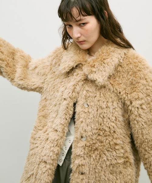 Shaggy fur coat / シャギーファーコート（カバーオール）｜Lutim by u