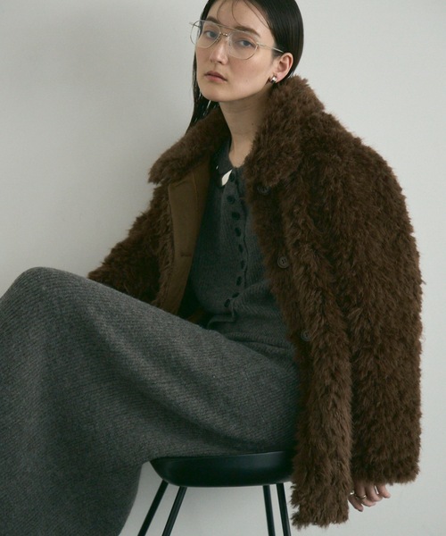 Shaggy fur coat / シャギーファーコート（カバーオール）｜Lutim by u