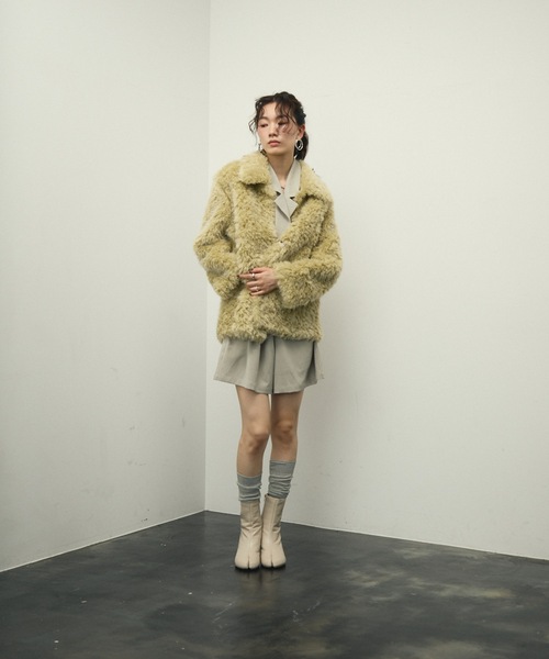 新品　Lutim by u シャギーファーコート Lutim by u（ルチバイユー）の「Shaggy fur coat / シャギー