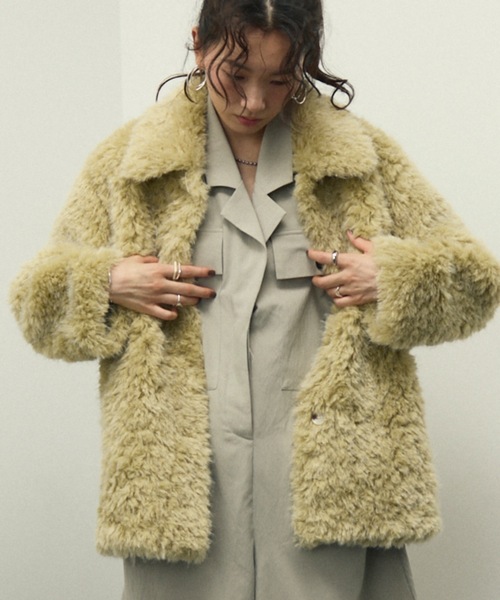 Lutim by u Shaggy fur coat / シャギーファーコート Lutim by u（ルチバイユー）の「Shaggy fur coat / シャギーファー