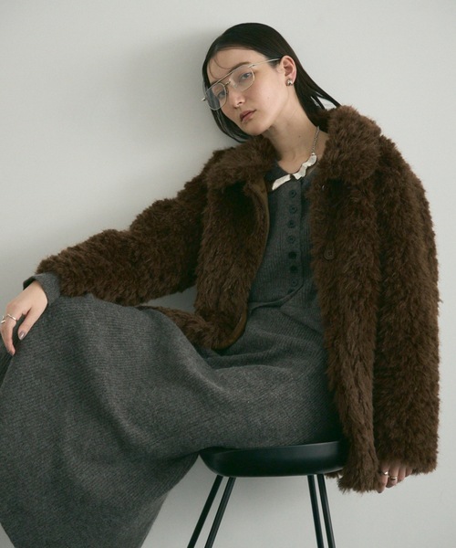 新品　Lutim by u シャギーファーコート Shaggy fur coat / シャギーファーコート（カバーオール
