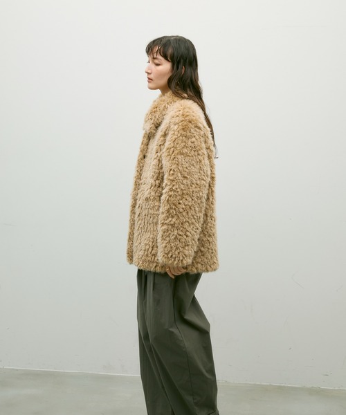 Shaggy fur coat / シャギーファーコート（カバーオール）｜Lutim by u