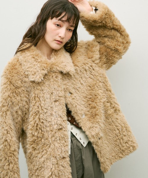 セール】Shaggy fur coat / シャギーファーコート（カバーオール