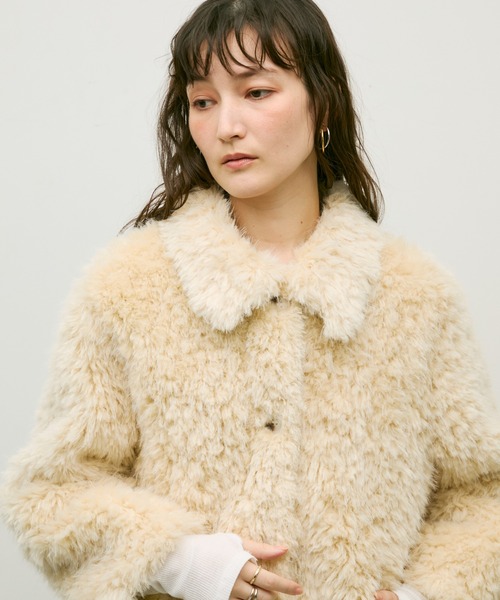セール】Shaggy fur coat / シャギーファーコート（カバーオール