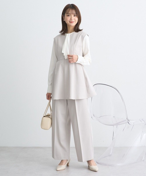 earth music&ecology(アースミュージックアンドエコロジー)の「2WAYボウタイブラウス(シャツ/ブラウス・レディース・オフホワイト/サックスブルー/ピンクベージュ/ドット・FREE)」の9枚目の写真