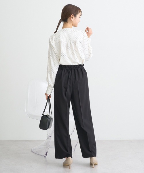 earth music&ecology(アースミュージックアンドエコロジー)の「2WAYボウタイブラウス(シャツ/ブラウス・レディース・オフホワイト/サックスブルー/ピンクベージュ/ドット・FREE)」の14枚目の写真