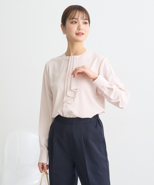 earth music&ecology(アースミュージックアンドエコロジー)の「2WAYボウタイブラウス(シャツ/ブラウス・レディース・オフホワイト/サックスブルー/ピンクベージュ/ドット・FREE)」の18枚目の写真