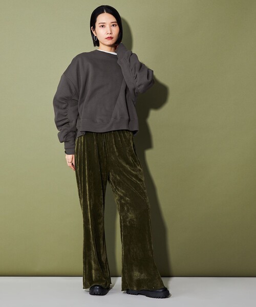 スウェット るん☆≡。゜様 CITEN＞ソデギャザーユルスウェット（スウェット）｜CITEN