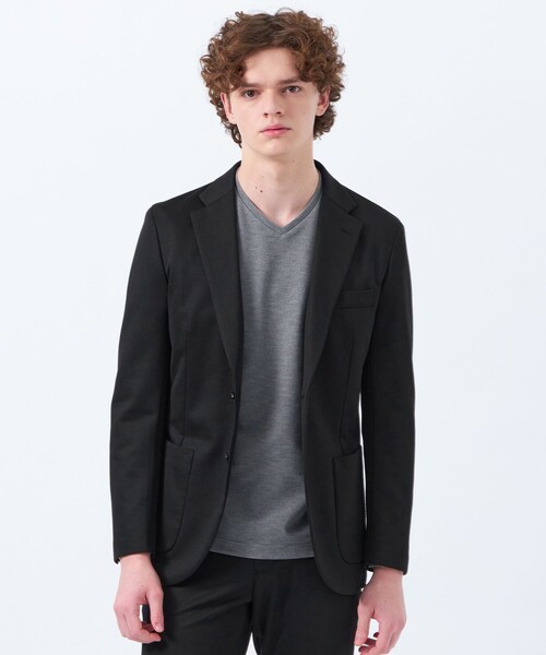MACKINTOSH PHILOSOPHY(マッキントッシュ フィロソフィー)の「テーラードジャージー ジャケット 24G梳毛ジャージー(テーラードジャケット・メンズ・ブラック/ダークネイビー・36/40/38/42)」の1枚目の写真