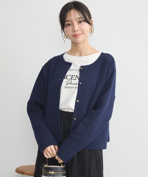 earth music&ecology（アースミュージックアンドエコロジー）の「スポンディッシュポケット付きカーディガン（カーディガン/ボレロ・レディース・ネイビー/ベージュ/その他7/アイボリー/ブルー/イエロー・FREE）」の18枚目の写真