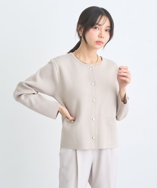 earth music&ecology（アースミュージックアンドエコロジー）の「スポンディッシュポケット付きカーディガン（カーディガン/ボレロ・レディース・ネイビー/ベージュ/その他7/アイボリー/ブルー/イエロー・FREE）」の22枚目の写真