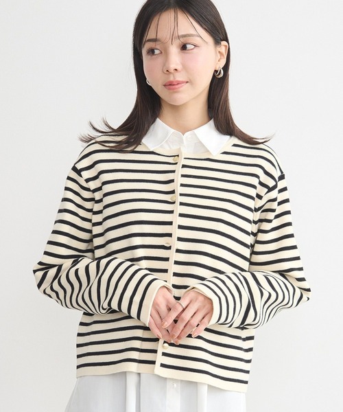 earth music&ecology（アースミュージックアンドエコロジー）の「スポンディッシュポケット付きカーディガン（カーディガン/ボレロ・レディース・ネイビー/ベージュ/その他7/アイボリー/ブルー/イエロー・FREE）」の6枚目の写真