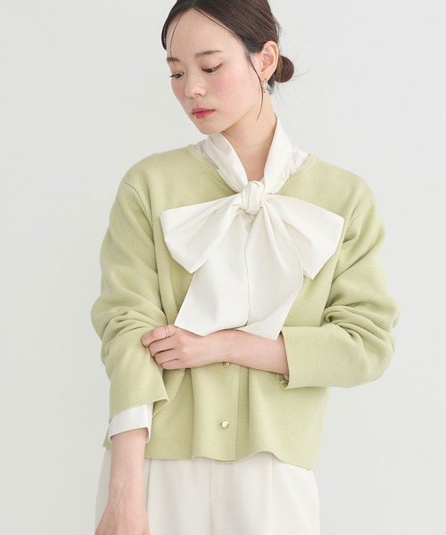 earth music&ecology（アースミュージックアンドエコロジー）の「スポンディッシュポケット付きカーディガン（カーディガン/ボレロ・レディース・ネイビー/ベージュ/その他7/アイボリー/ブルー/イエロー・FREE）」の8枚目の写真