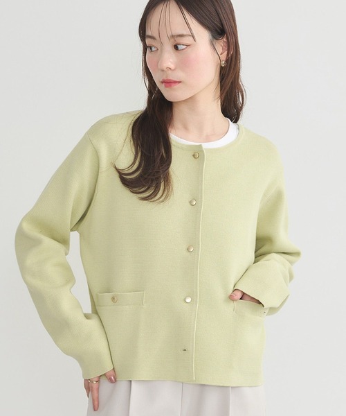 earth music&ecology（アースミュージックアンドエコロジー）の「スポンディッシュポケット付きカーディガン（カーディガン/ボレロ・レディース・ネイビー/ベージュ/その他7/アイボリー/ブルー/イエロー・FREE）」の7枚目の写真