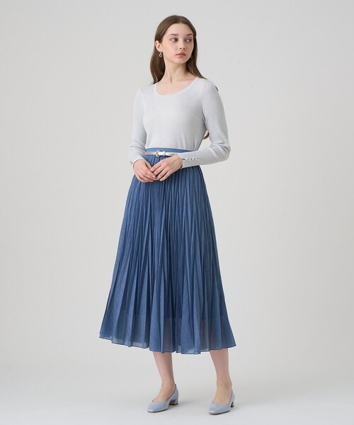 ANAYI(アナイ)の「LUREX リブ プルオーバー(ニット/セーター・レディース・シルバー/ピンク・36/38)」の10枚目の写真