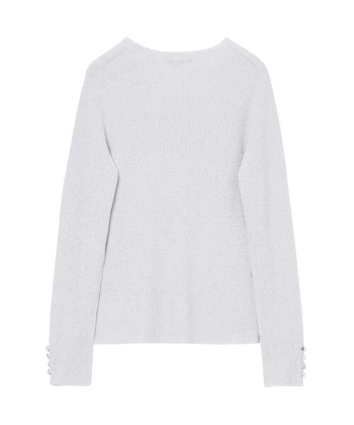 ANAYI(アナイ)の「LUREX リブ プルオーバー(ニット/セーター・レディース・シルバー/ピンク・36/38)」の18枚目の写真