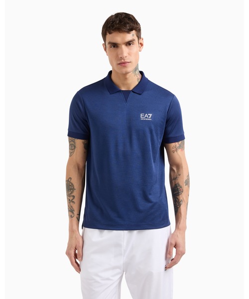 EMPORIO ARMANI EA7（エンポリオアルマーニイーエーセブン）の「【エンポリオ アルマーニ EA7】Tennis Pro ポロシャツ VENTUS7テクニカルファブリック（ポロシャツ・メンズ・ネイビー系/ラベンダー/ホワイト系・MEDIUM/LARGE/SMALL/X-LARGE/XX-LARGE/X-SMALL）」の2枚目の写真