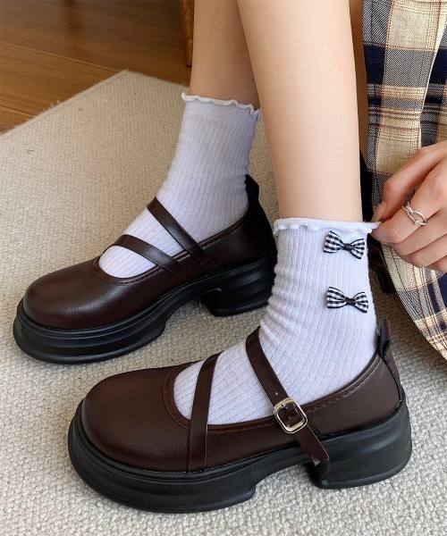 Miniministore(ミニミニストア)の「厚底ローファー レディース 美脚(ローファー・レディース・ブラウン/ブラック・22.5cm/23.0cm/23.5cm/24.0cm/24.5cm/25.0cm)」の2枚目の写真