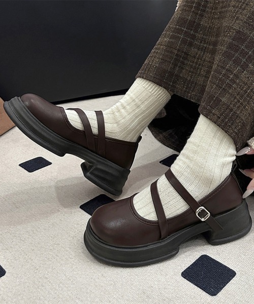 Miniministore(ミニミニストア)の「厚底ローファー レディース 美脚(ローファー・レディース・ブラウン/ブラック・22.5cm/23.0cm/23.5cm/24.0cm/24.5cm/25.0cm)」の14枚目の写真