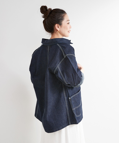 Lee（リー）の「LEE/リー DUNGAREES ロコジャケット（カバーオール・レディース・ネイビー/ブルー・SMALL）」の10枚目の写真