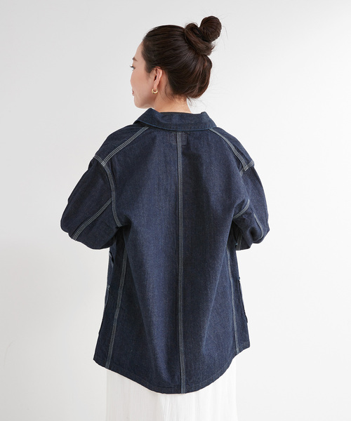 Lee（リー）の「LEE/リー DUNGAREES ロコジャケット（カバーオール・レディース・ネイビー/ブルー・SMALL）」の11枚目の写真