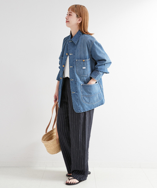 Lee（リー）の「LEE/リー DUNGAREES ロコジャケット（カバーオール・レディース・ネイビー/ブルー・SMALL）」の16枚目の写真