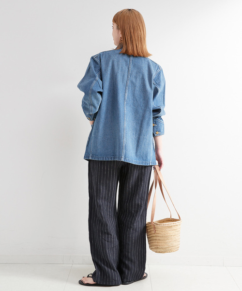 Lee（リー）の「LEE/リー DUNGAREES ロコジャケット（カバーオール・レディース・ネイビー/ブルー・SMALL）」の18枚目の写真