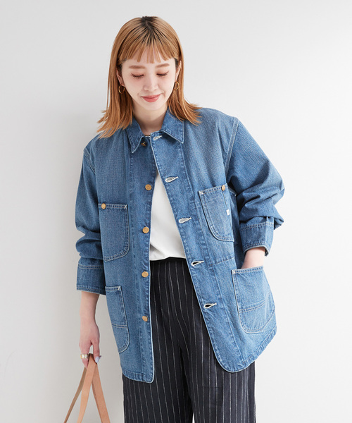 Lee（リー）の「LEE/リー DUNGAREES ロコジャケット（カバーオール・レディース・ネイビー/ブルー・SMALL）」の19枚目の写真