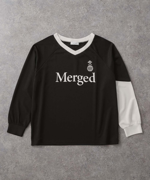 MONO-MART(モノマート)の「ゲームデザイン配色ビッグラグランメッシュロンT(Tシャツ/カットソー・レディース・ブラック/ネイビー/ボルドー/ライトグレー・FREE)」の7枚目の写真