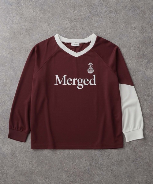 MONO-MART(モノマート)の「ゲームデザイン配色ビッグラグランメッシュロンT(Tシャツ/カットソー・レディース・ブラック/ネイビー/ボルドー/ライトグレー・FREE)」の10枚目の写真