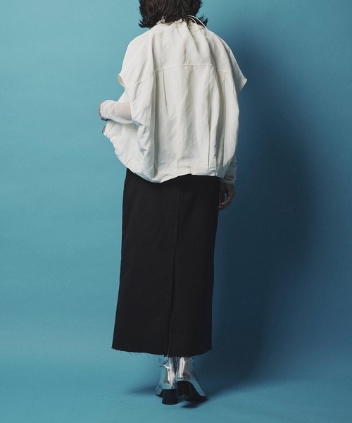 Narcissus（ナルシス）の「【WEB限定】フレンチブルゾンジャケット（ベスト・レディース・ブラック/ホワイト・FREE）」の4枚目の写真