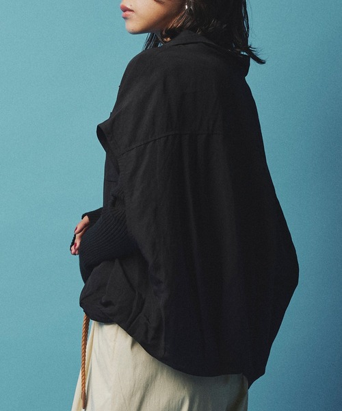 Narcissus（ナルシス）の「【WEB限定】フレンチブルゾンジャケット（ベスト・レディース・ブラック/ホワイト・FREE）」の7枚目の写真