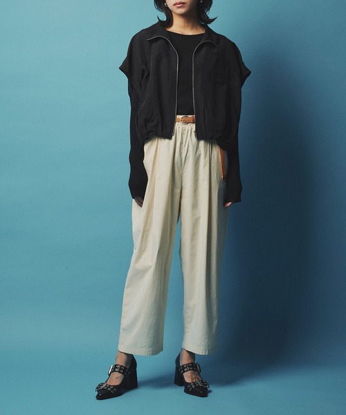 Narcissus（ナルシス）の「【WEB限定】フレンチブルゾンジャケット（ベスト・レディース・ブラック/ホワイト・FREE）」の8枚目の写真