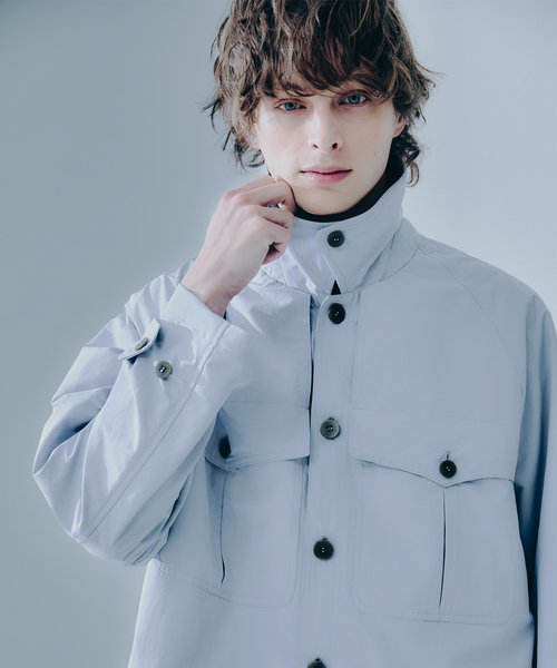 DESIGNWORKS(デザインワークス)の「【テクニカルファブリック】クルーザー シャツ ジャケット(ブルゾン・メンズ・モスグリーン/ブラック/サックスブルー・48/46)」の19枚目の写真